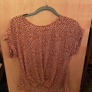 SO Women's Brown Floral Blouse